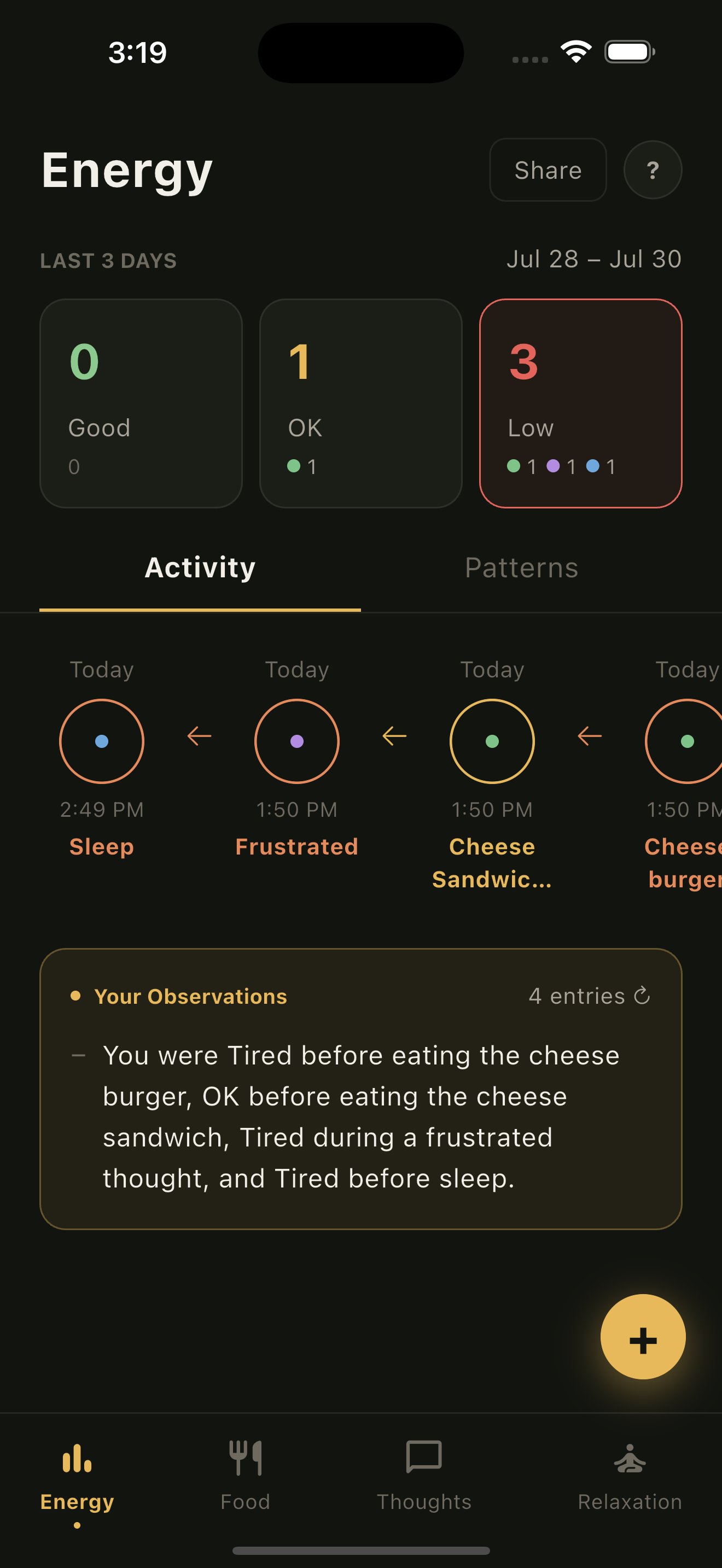 EnJournal energy dashboard